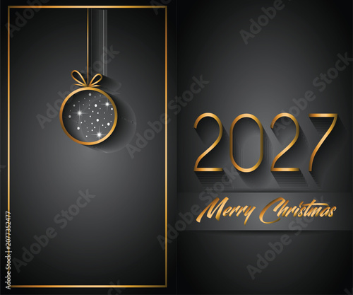 2027 Merry Christmas background for your seasonal invitations, festival posters, greetings cards.