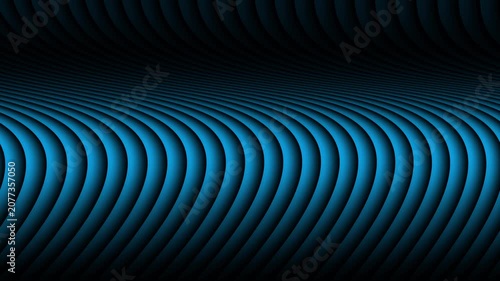 Blue Wave Lines Abstract 3D Perspective Animated Background Motion Loop