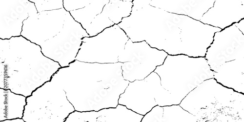 Bilde på lerret grunge Cracked Dry Soil Texture Over Parched Earth Representing Drought, Aridity and Environmental Stress