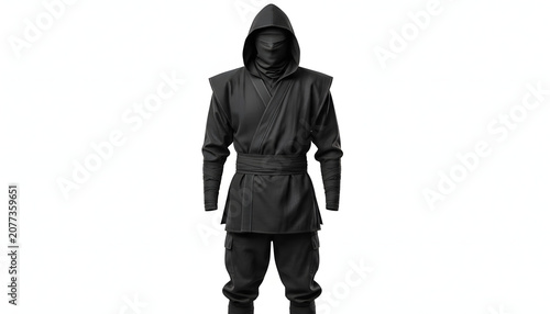 Person Wearing Black Protective Suit.