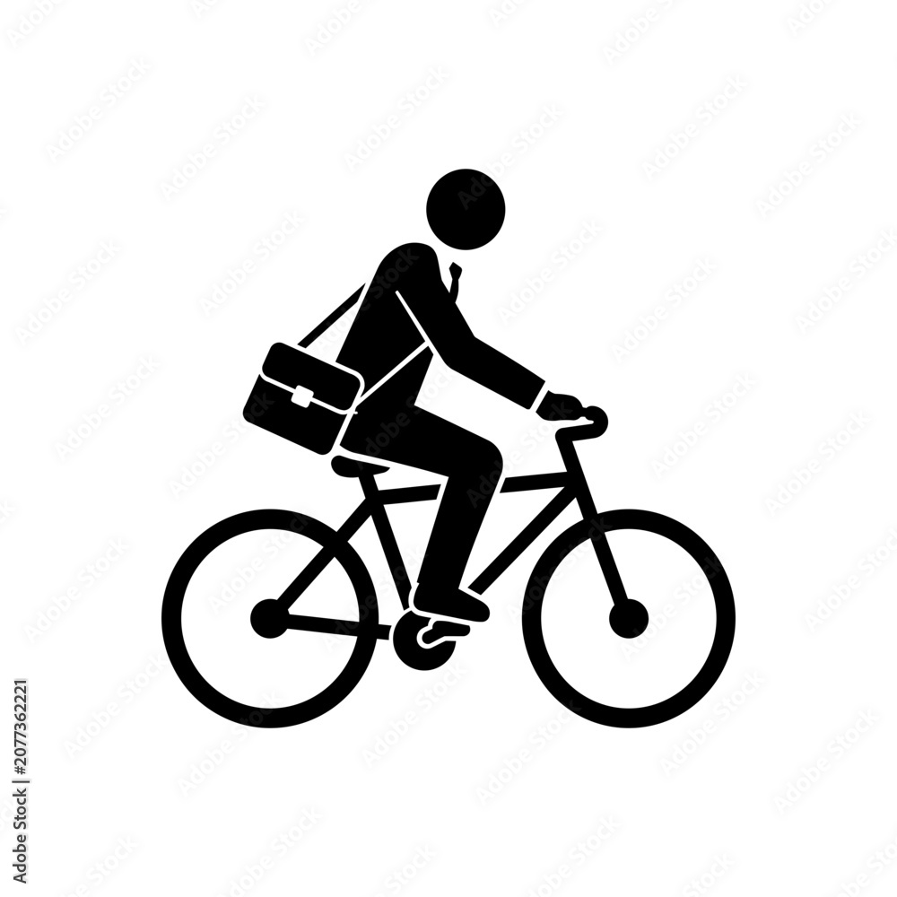 Obraz premium Bicycle Riding Commute Icon