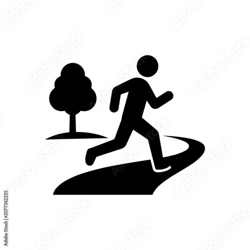 Outdoor Running Exercise Icon
