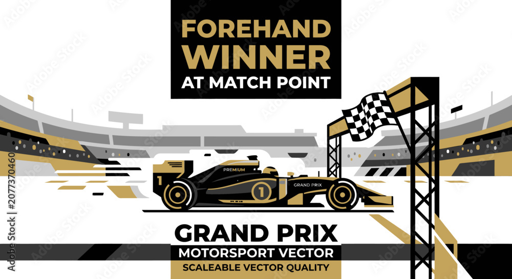 Obraz premium Formula One Grand Prix Victory Lap Celebrating The Champion Racer
