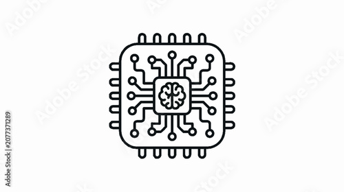 Electronic circuit board icon in black halftone dot style