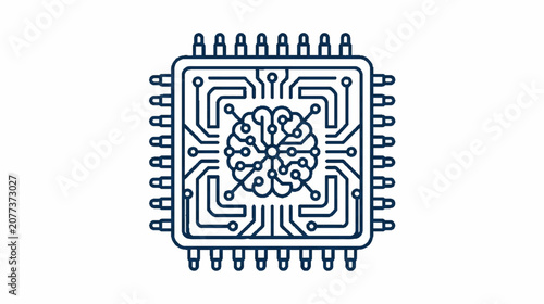 Digital Processor Chip Dotted Halftone Pattern