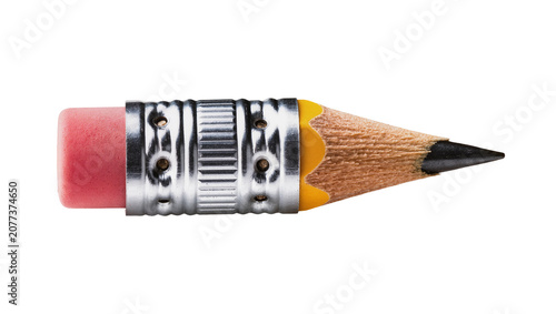 Tableau sur toile Sharpened graphite pencil with pink eraser and metal ferrule