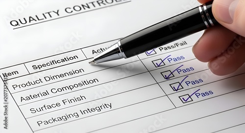 Quality control inspection on documents with a pen