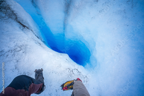 Принти на полотні Perito moreno glaciers blue ice glacier crevasse expedition