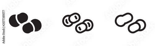 Konstfotografi Sleeping earplugs icons depicting noise cancellation foam plugs for better rest and industrial use