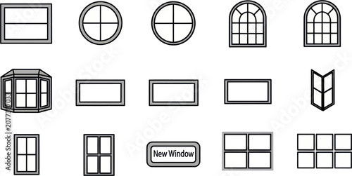 Canvastavla Various window styles and shapes are displayed in a collection.