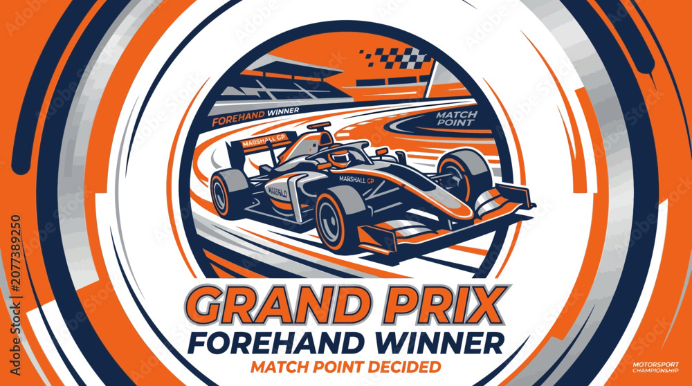 Obraz premium Exhilarating Grand Prix Racecar Victory Celebration Artwork