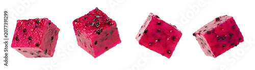 Obraz na płótnie dragon fruit isolated on transparent png background