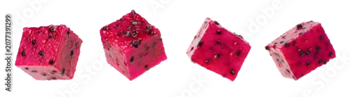 Obraz  z motywem dragon fruit isolated on transparent png background  