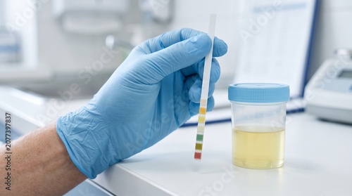 Close-Up Pediatric Urine Dipstick Analysis in Clinical Practice