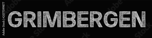 Bild auf Leinwand Sketch monochrome Grimbergen text design element