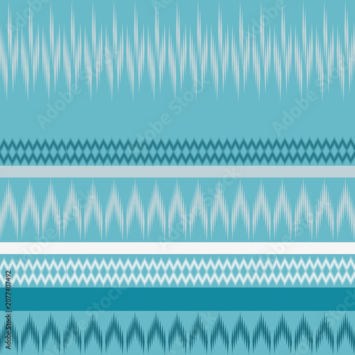 Ikat Blue Gary & White Seamless Patterns