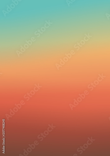 Vibrant Teal and Warm Orange Sunset Gradient Background
