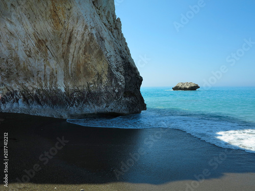 Sea and rocks in the area of ​​Aphrodite's rock