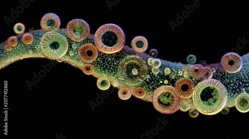 Rainbow colors on cells in a tube