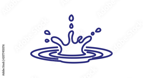 Fotografie Water Drop Liquid Splash Effect.