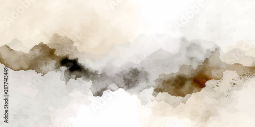 Foto Abstract Salt and Pepper Powder Burst with Snowy Mountain Inspired White and Bla