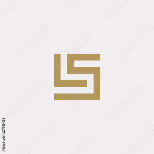 LS monogram logo in square shape