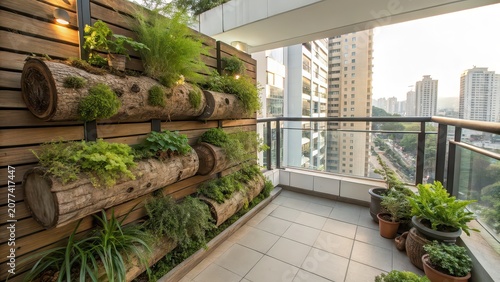 Urban balcony garden oasis