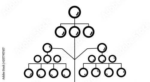 Photos Hierarchical Organizational Structure Diagram Icon