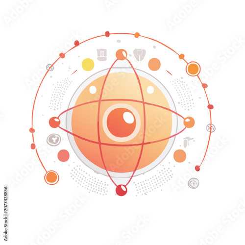Atomic Structure Vector Illustration