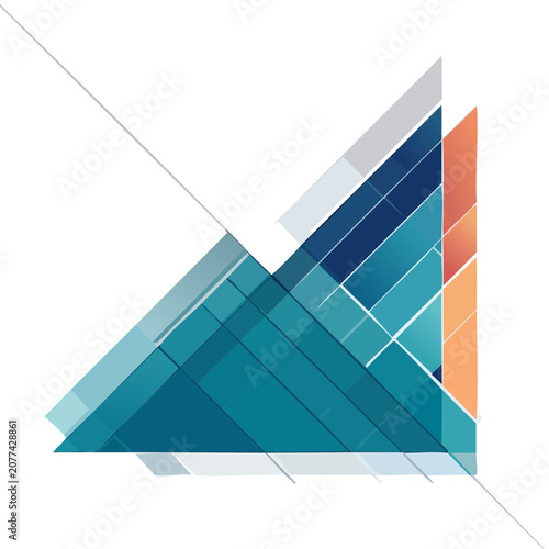 Abstract geometric mountain vector illustration