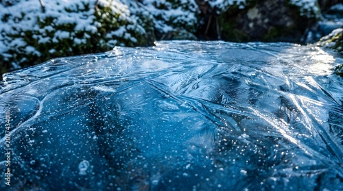 Polar Ice Film Macro Texture