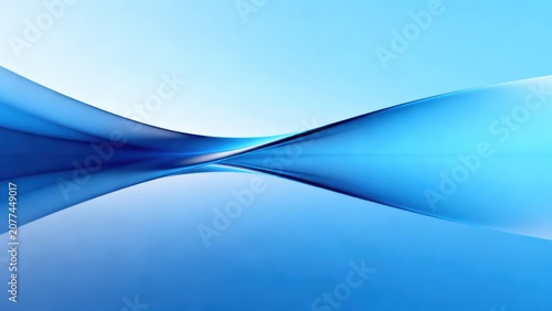 Abstract blue flowing shapes