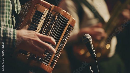 musician playing the accordion