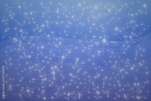 Abstract blue network pattern with dots and lines