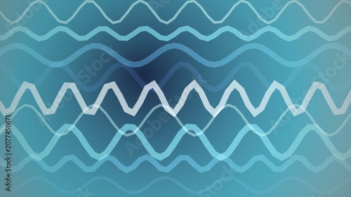 Abstract blue wave pattern with gradient and geometric lines