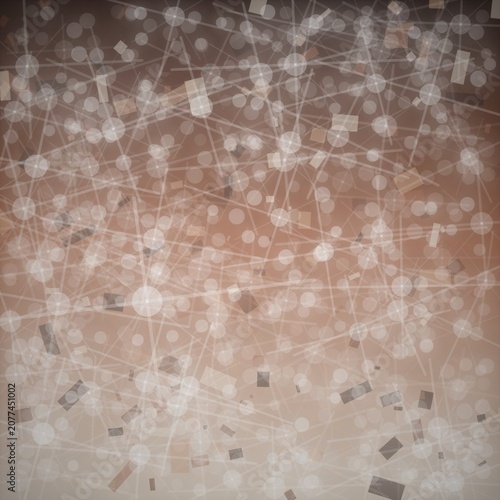 Abstract bokeh pattern with geometric shapes on warm background