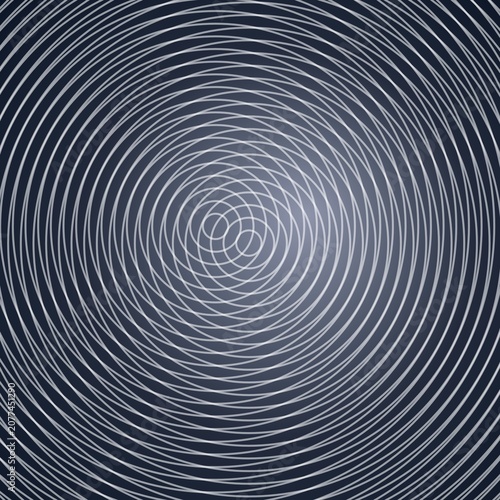 Abstract concentric circles and spiral wave pattern