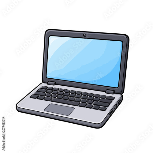 laptop isolated on white background