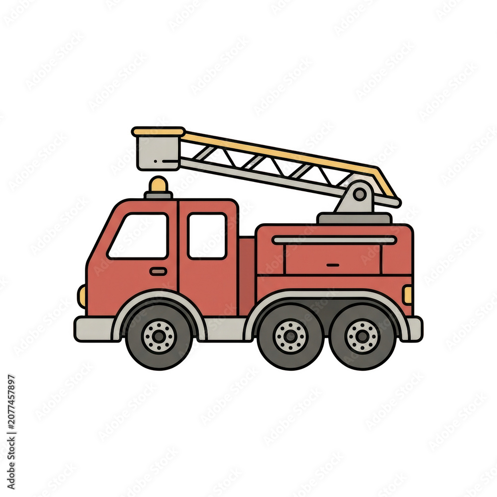 Fototapeta premium Fire truck cartoon icon