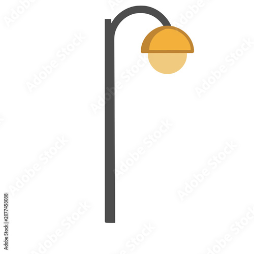 Flat vector street lamp icon