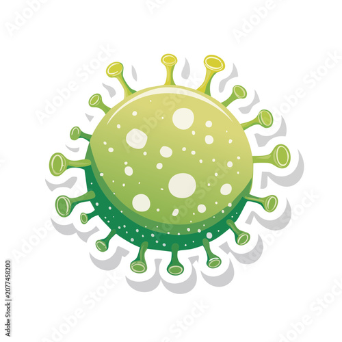 Green Coronavirus Vector Illustration