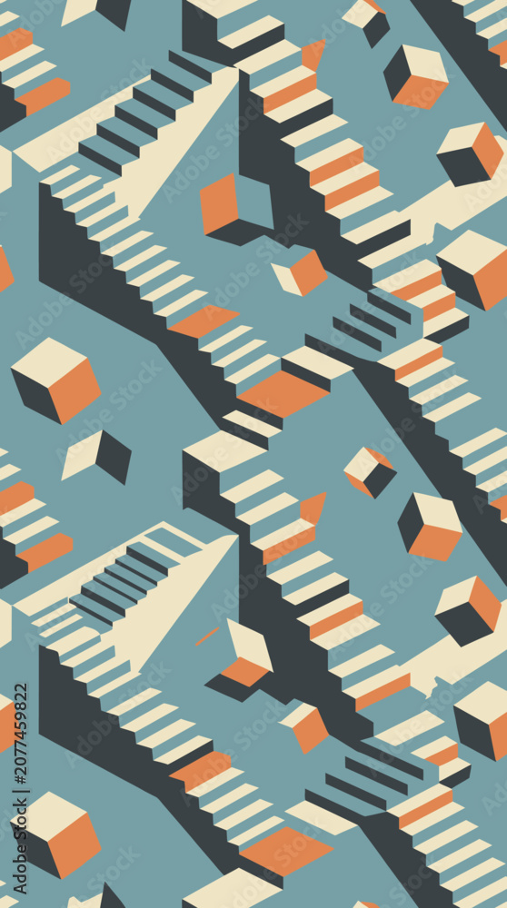 Obraz premium Colorful 3D keyboard keys pattern.
