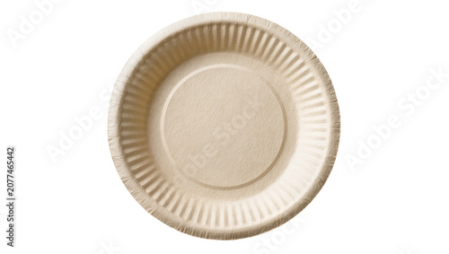 Disposable paper plate with ribbed edge