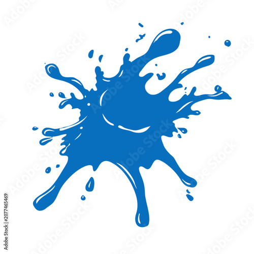 Blue paint splash vector illustration