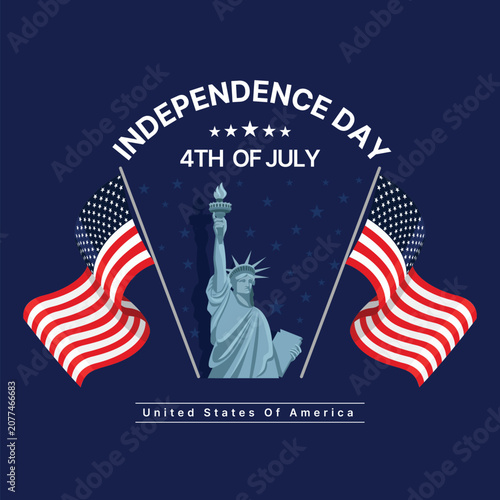 4th of July Independence Day Celebration Background. Fourth of July Celebration Banner