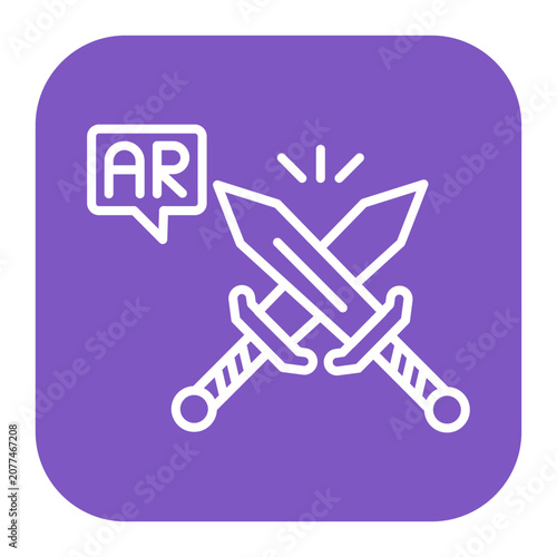 Cuadro en lienzo Ar Sword Fight Icon