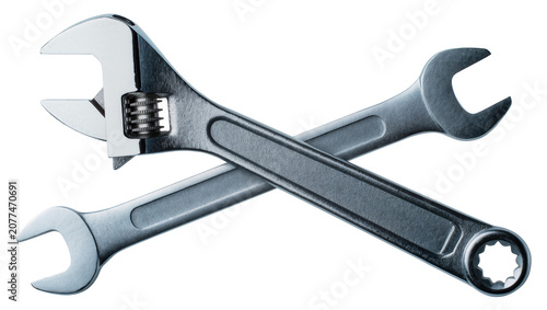 Canvastavla Adjustable wrench and combination wrench crossed