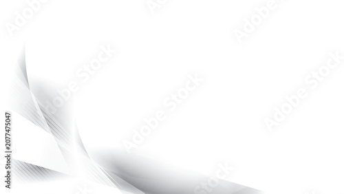 Abstract white and gray color, modern design stripes background with geometric shape, straight lines and glowing light. Vector illustration.