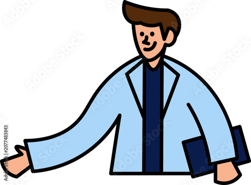 Doctor Offering Help in Medical Future
