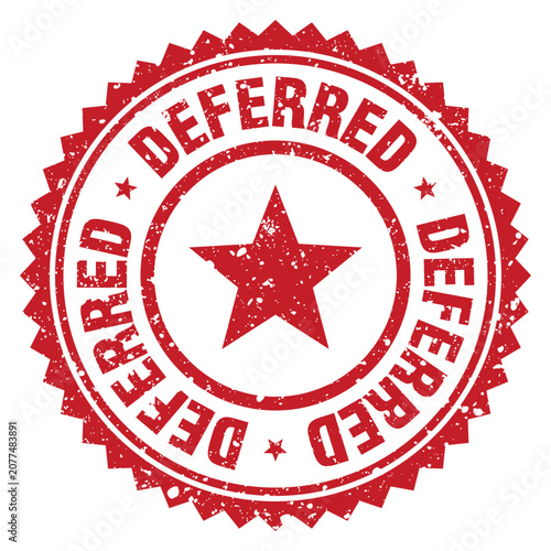 Tableau sur toile deferred red grunge round stamp. deferred stamp